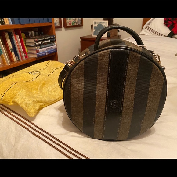 Fendi Handbags - Vintage Round Fendi Roma Handbag with duster, handle and shoulder straps.